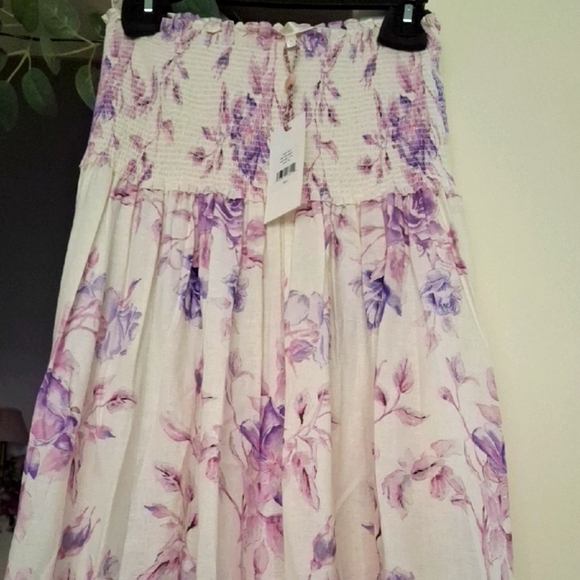 LoveShackFancy Brenner Skirt In Spanish Lilac NWT